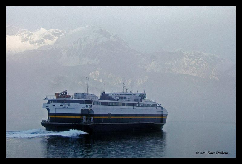 fairweather_4074.jpg - The "Fairweather", an Alaskan catamaran-hulled Ferry providing service between Haines, Juneau, Skagway and Sitka